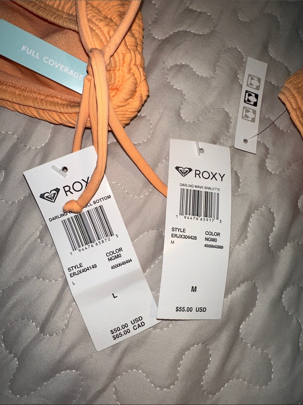 🧡🍊NWT Roxy 2-Piece Swim Suit - Picture 5 of 5